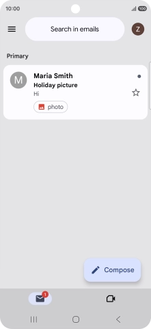 Press the menu icon.
