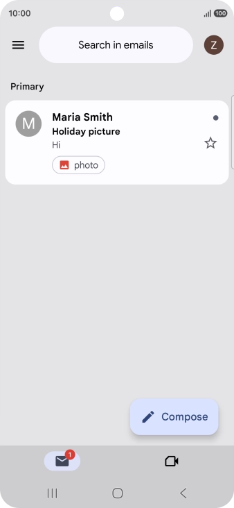 Press the menu icon.