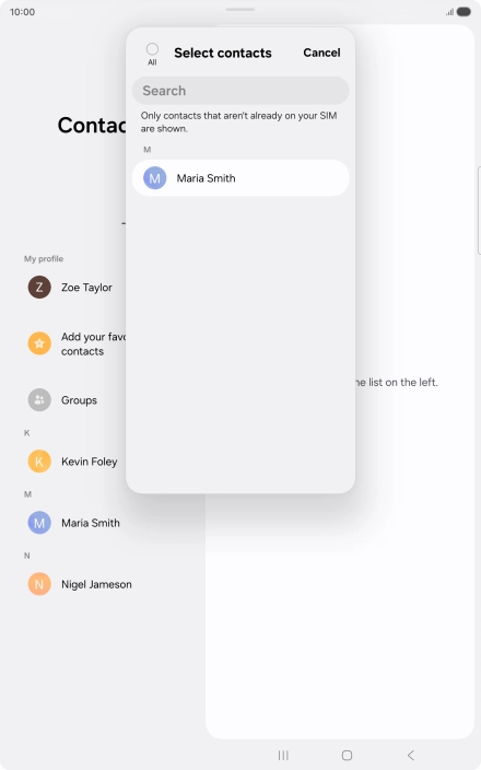 Press the field above 