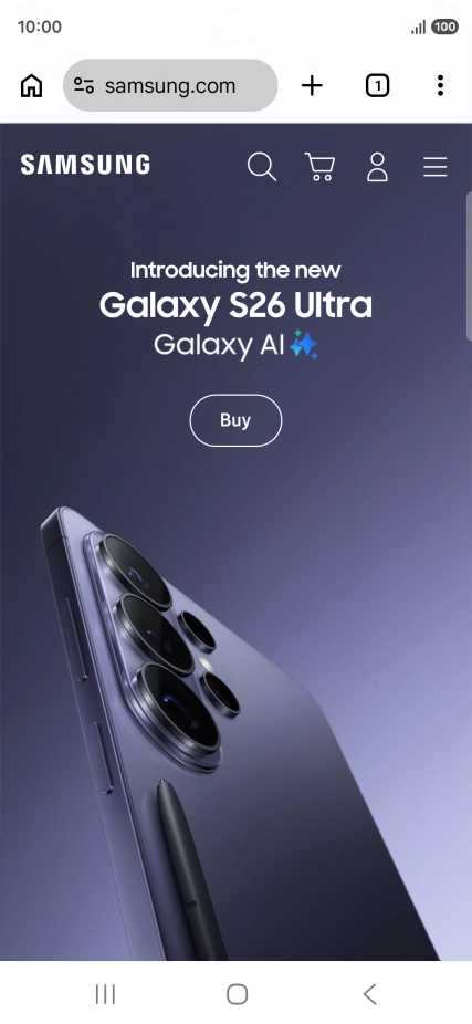 Press the menu icon.