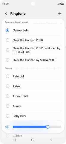 Press the required ring tones to hear them.