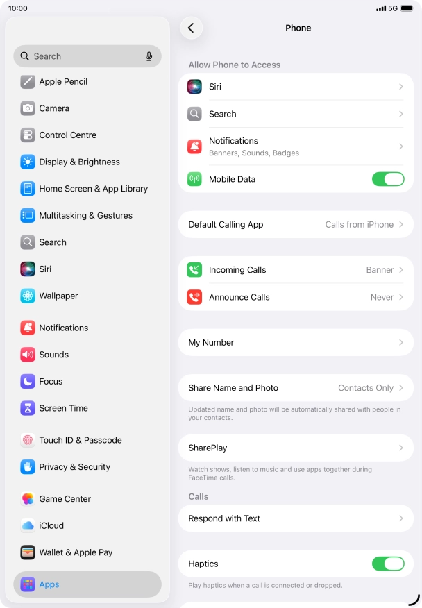 Press Announce Calls.