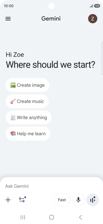 Press the profile icon.