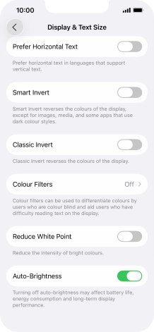 Press the indicator next to 