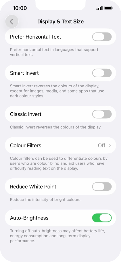 Press the indicator next to 