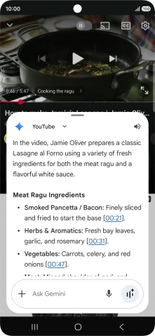 The answer from Gemini to your question is displayed.