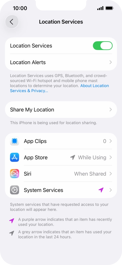 Press the required app.