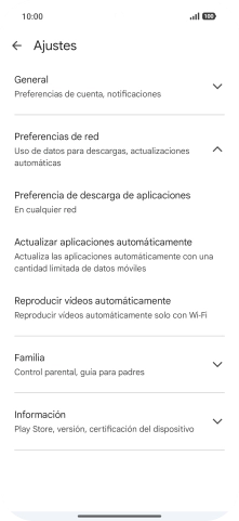 Pulsa Actualizar aplicaciones automáticamente.