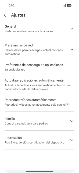 Pulsa Actualizar aplicaciones automáticamente.