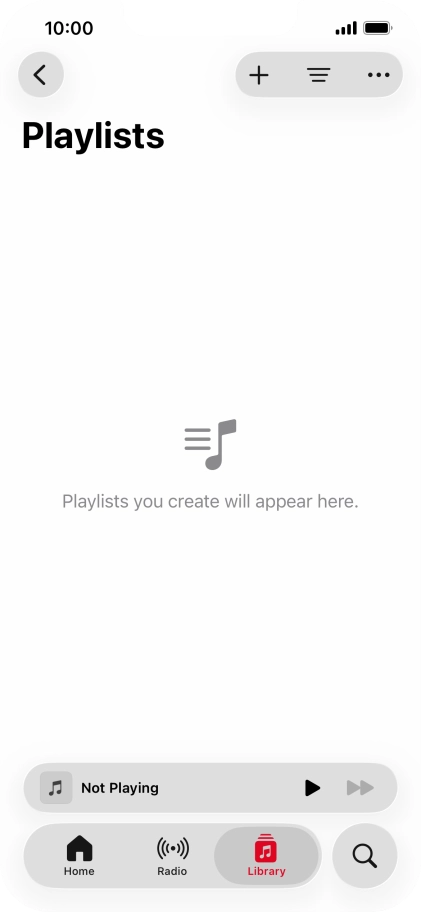 Press the new playlist icon.