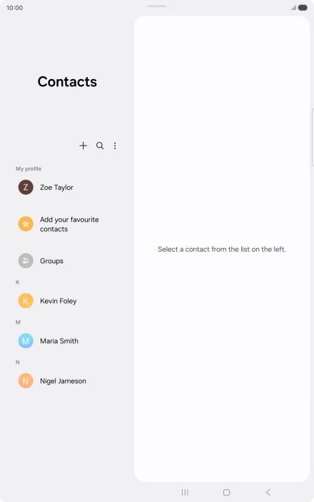 Press the menu icon.