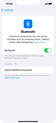 Press the required Bluetooth device and follow the instructions on the screen to pair the device with your phone.