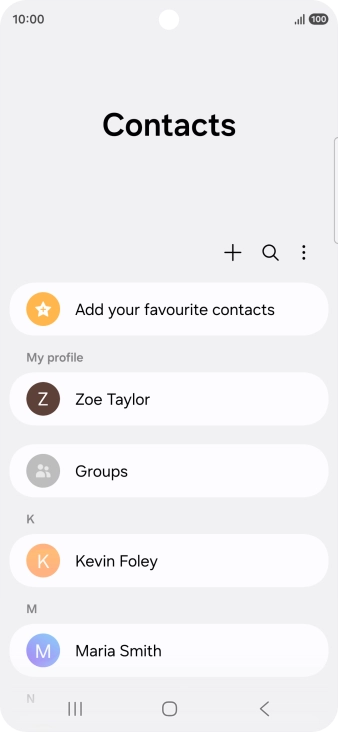 Press the new contact icon.