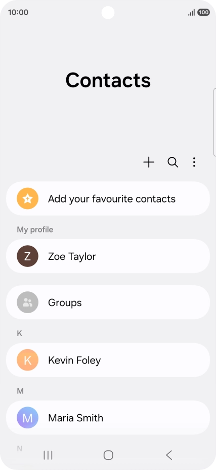 Press the new contact icon.