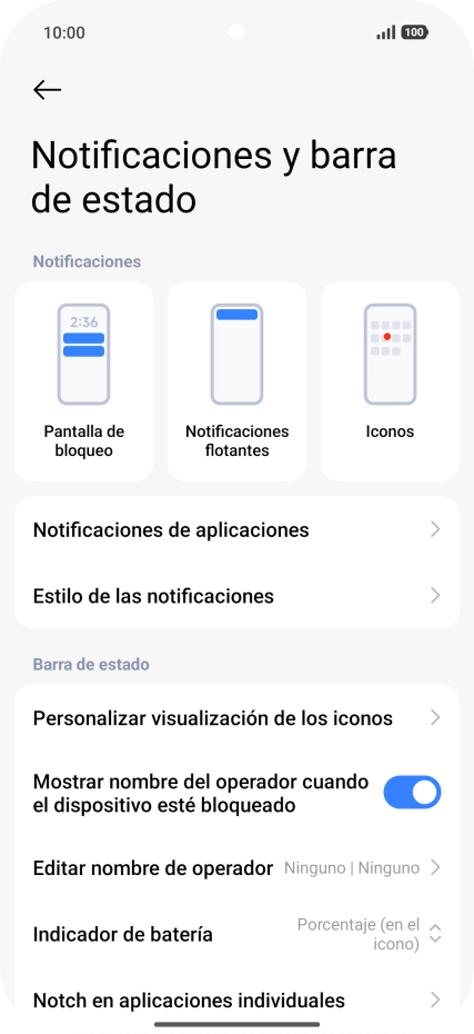 Pulsa Notificaciones de aplicaciones.