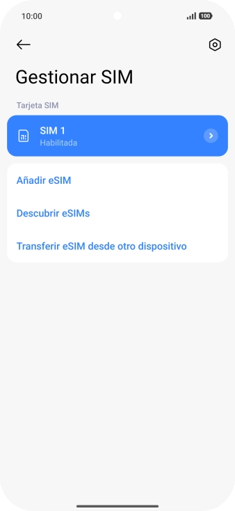 Pulsa Añadir eSIM.