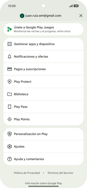 Pulsa Gestionar apps y dispositivo.