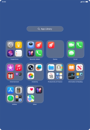 Press the required app.