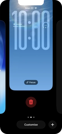 Press the delete icon.