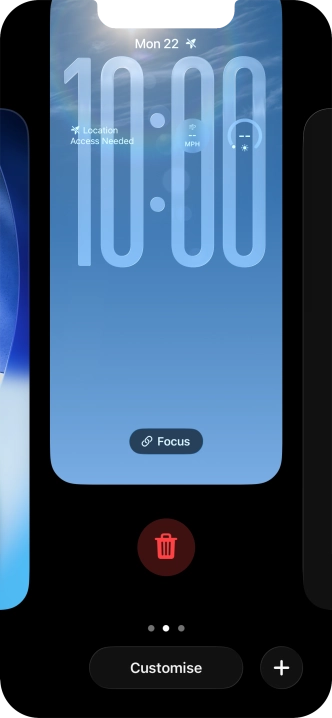 Press the delete icon.