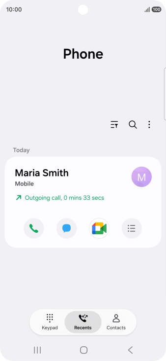 Press the menu icon.