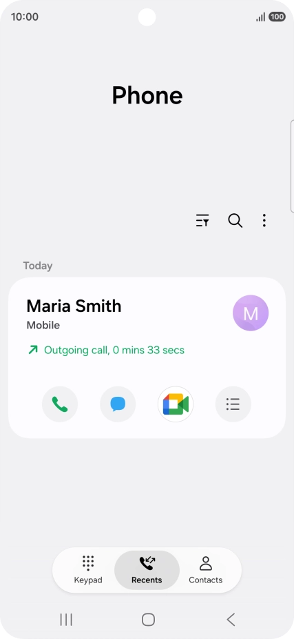 Press the menu icon.