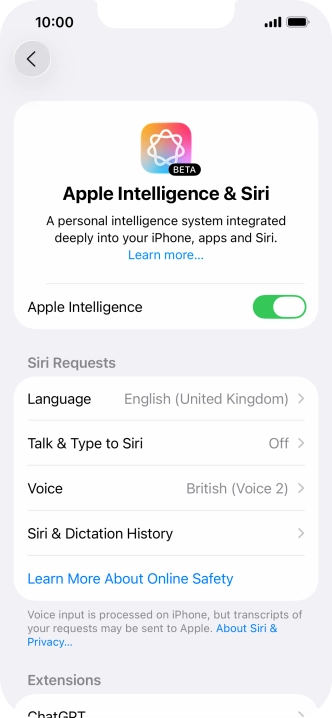Press Talk & Type to Siri.