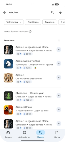 Pulsa la app deseada.