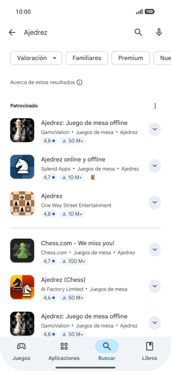 Pulsa la app deseada.