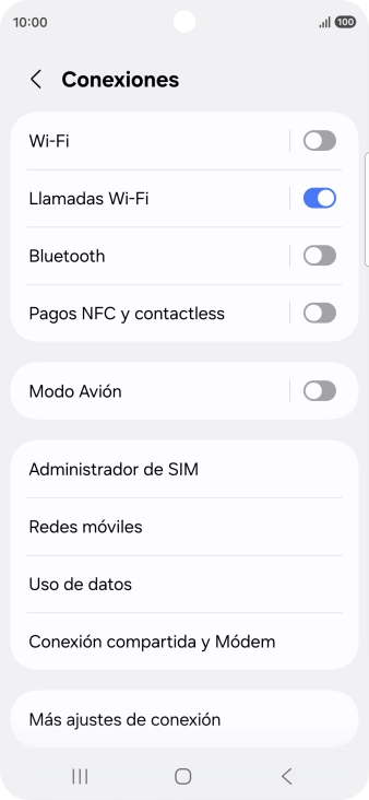 Pulsa Redes móviles.