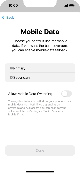 Press the required price plan.