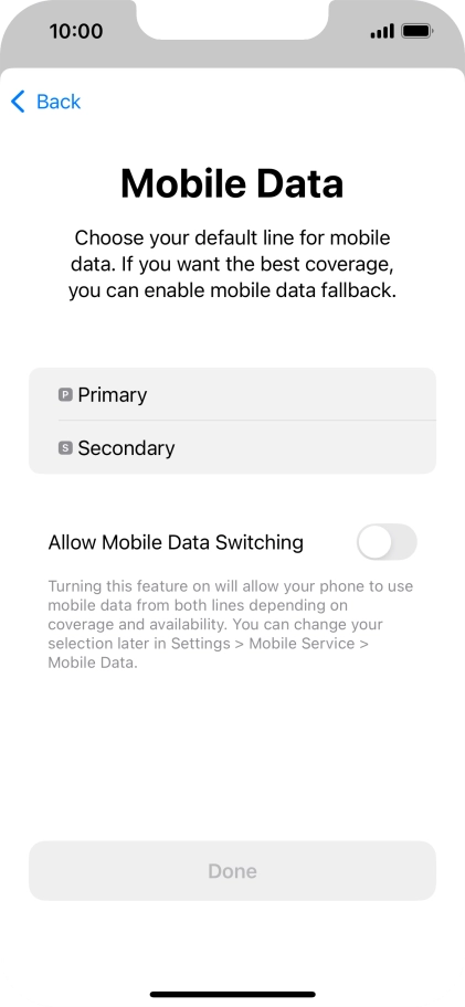 Press the required price plan.