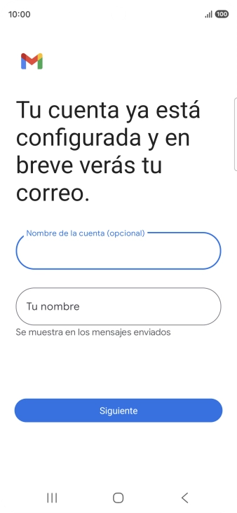 Pulsa Tu nombre e introduce el nombre del remitente.