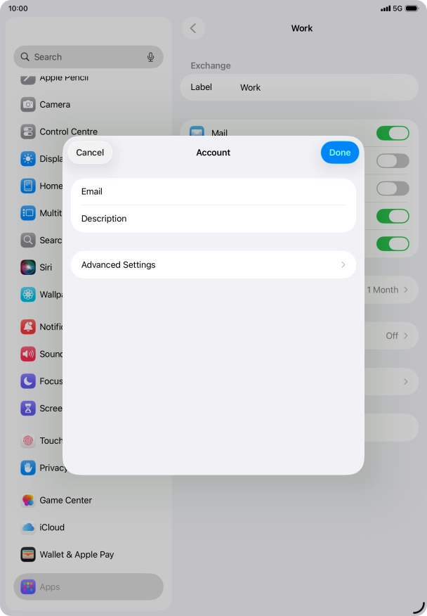 Press Advanced Settings.