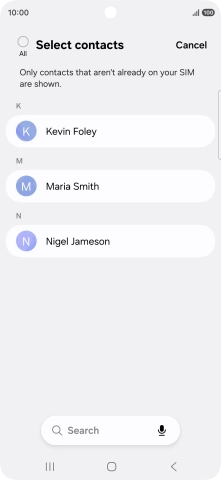 Press the field above 