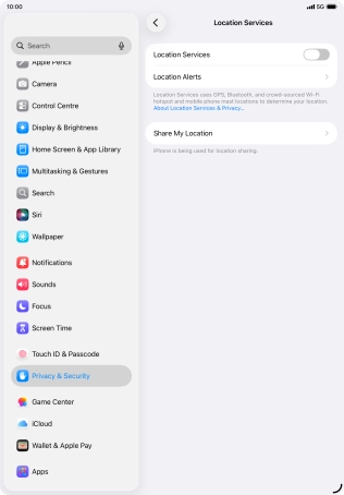 Press the indicator next to 