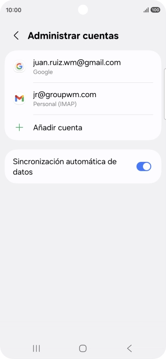 Pulsa el indicador junto a 