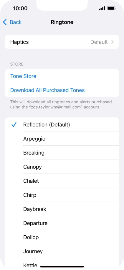 Press the required ring tones to hear them.