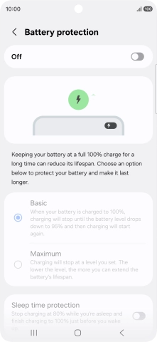 Press the indicator to turn the function on or off.