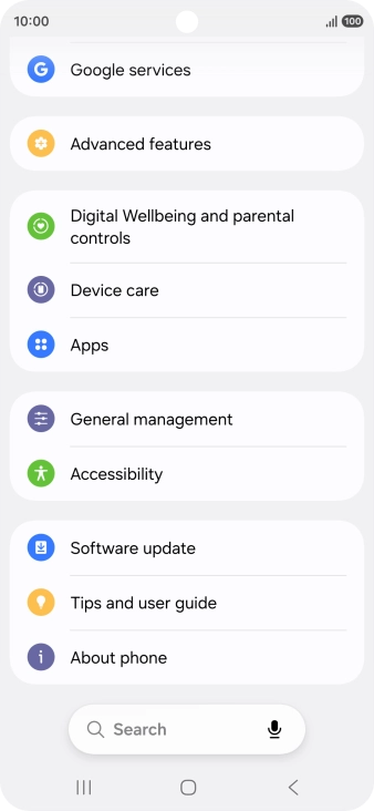 Press Software update.