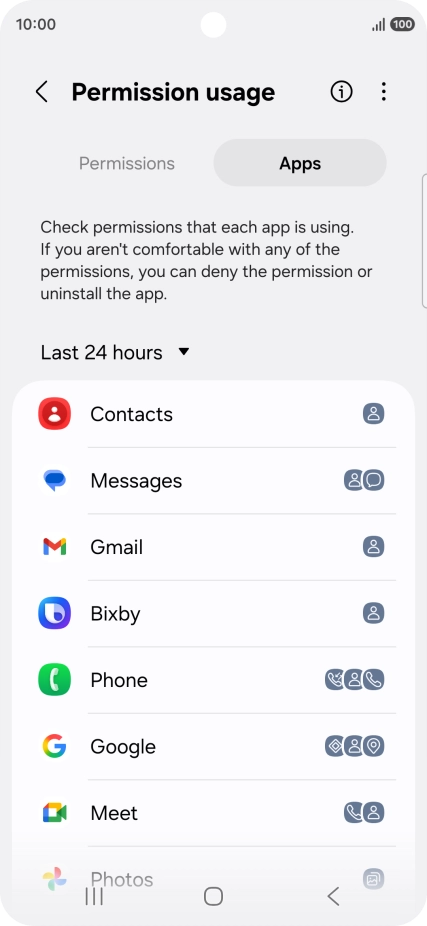 Press the drop down list.