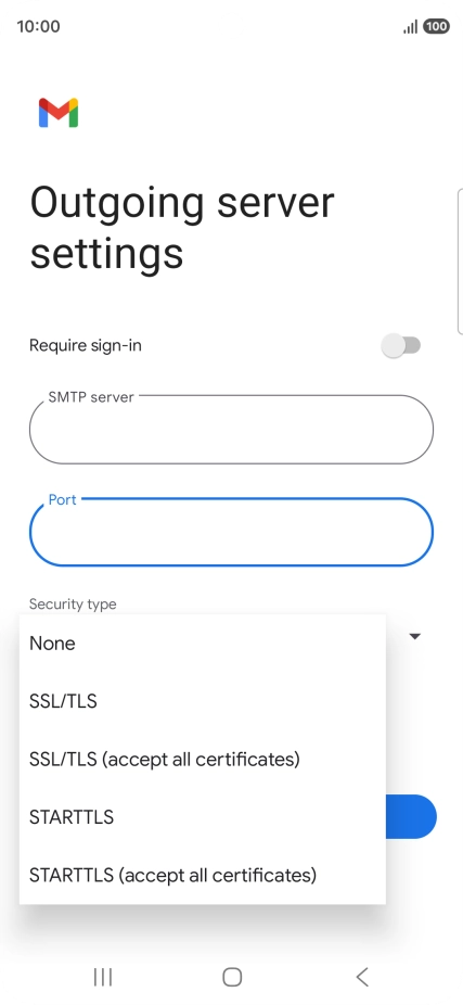 Press SSL/TLS.