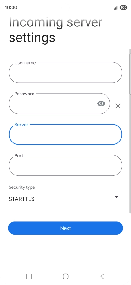 Press the field below 