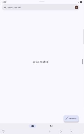 Slide your finger right on the screen.