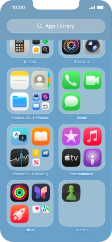 Press and hold the required app.