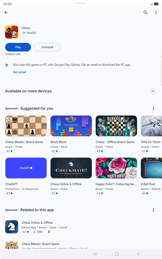 Press the Home key to return to the home screen.