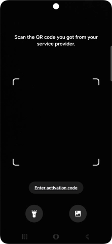 Place the QR code you've received inside the phone camera frame to scan the code. If you’ve deleted your eSIM, you can re-add it using your existing QR code. If you’re having problems, see our FAQ.