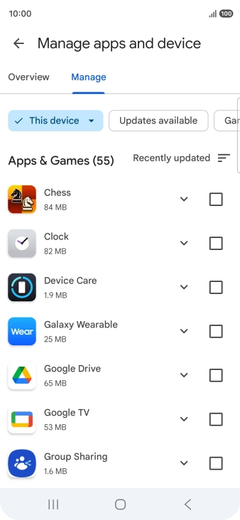 Press the required app.