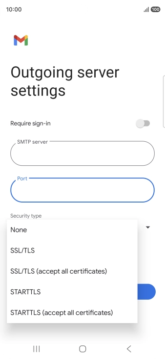 Press SSL/TLS.
