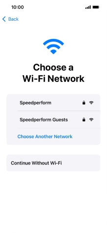 Press the required Wi-Fi network.